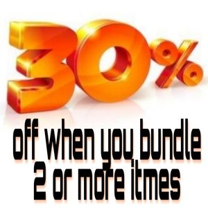 Save 30% when you bundle 2 or more itmes